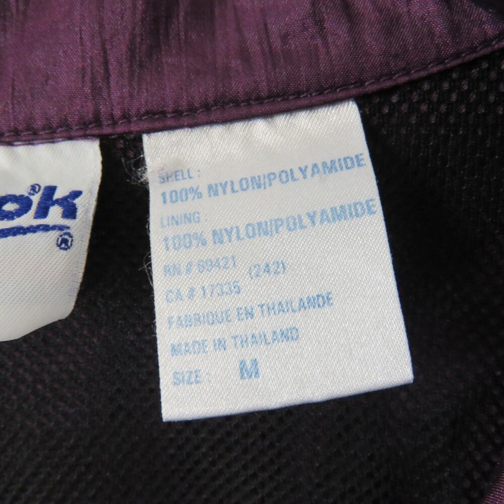 1990s Vintage Reebok Purple Wind Breaker Jacket Retro Streetwear - Picture 11 of 15